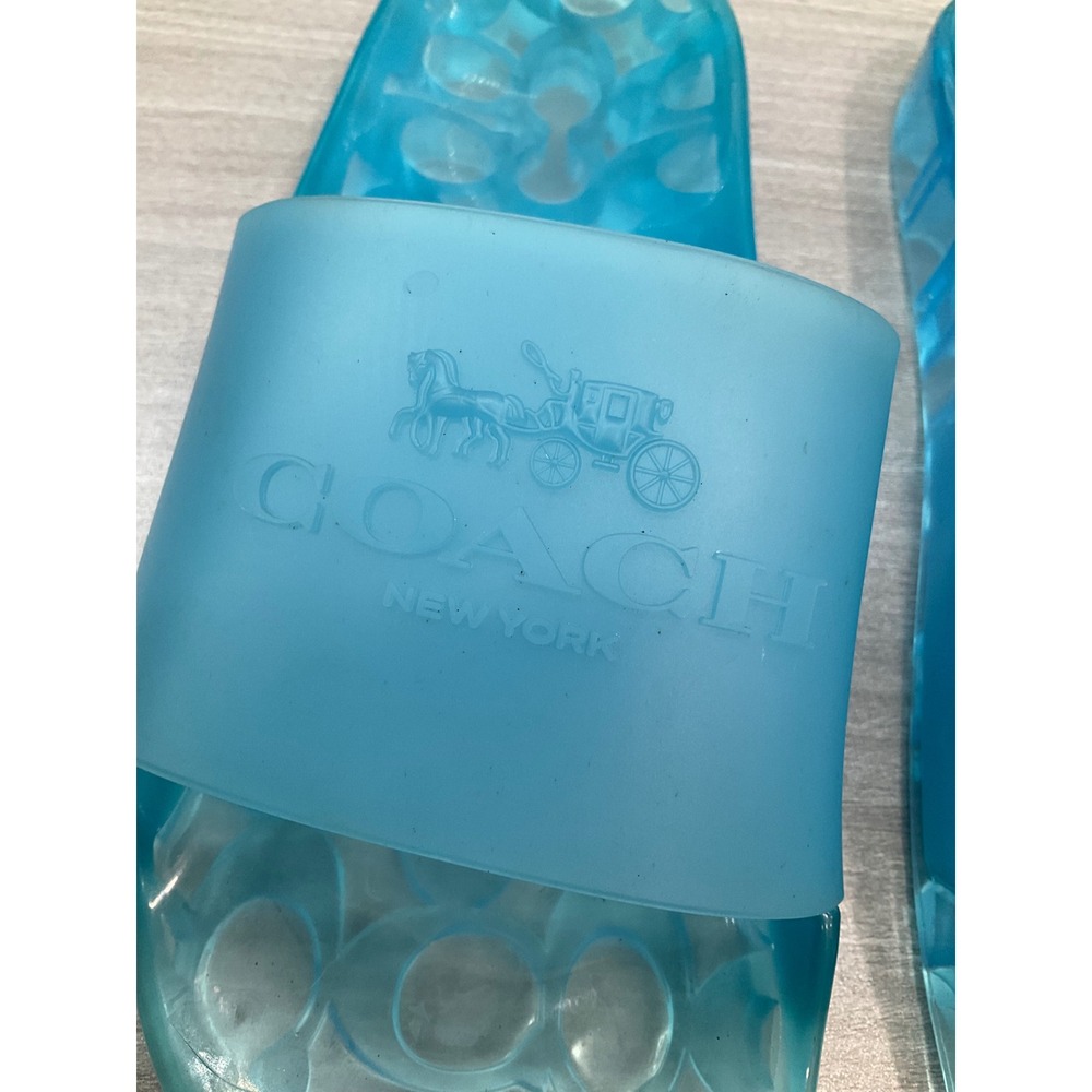NWOT COACH ULYSSA JELLY POOL SLIDES - Picture 2 of 9